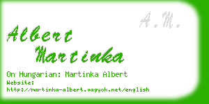 albert martinka business card